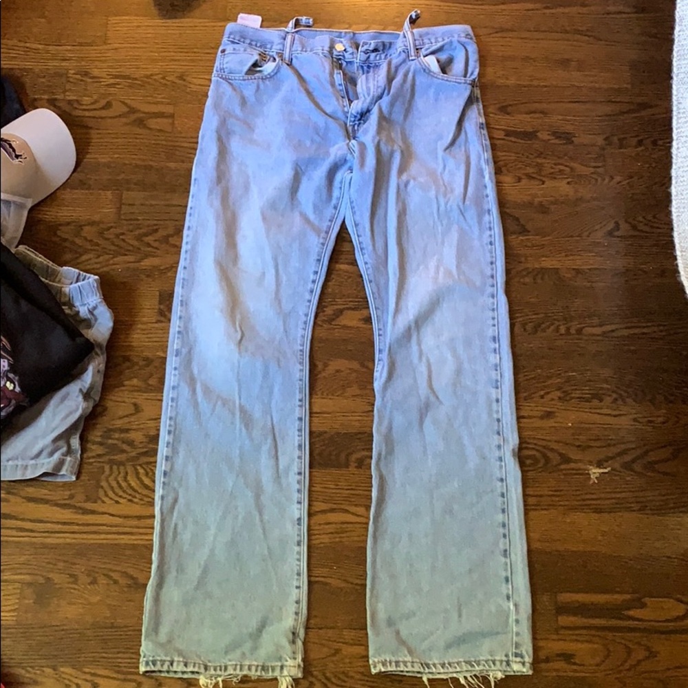 Worn Levi jeans